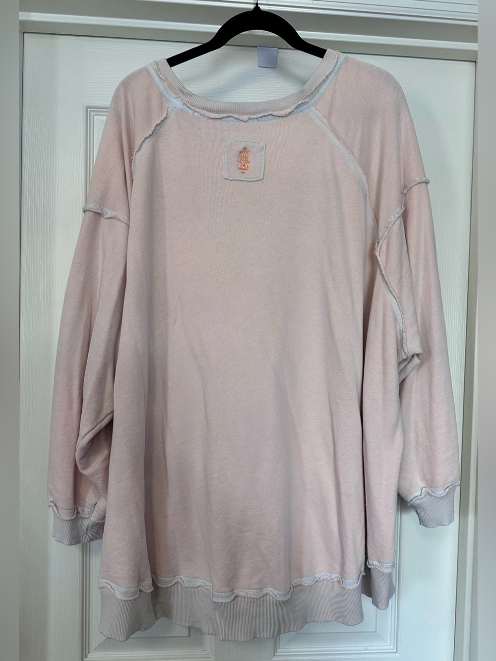 FP Movement Women's Dusty Peach Oversized “One to Beat” Sweatshirt - Size Large
